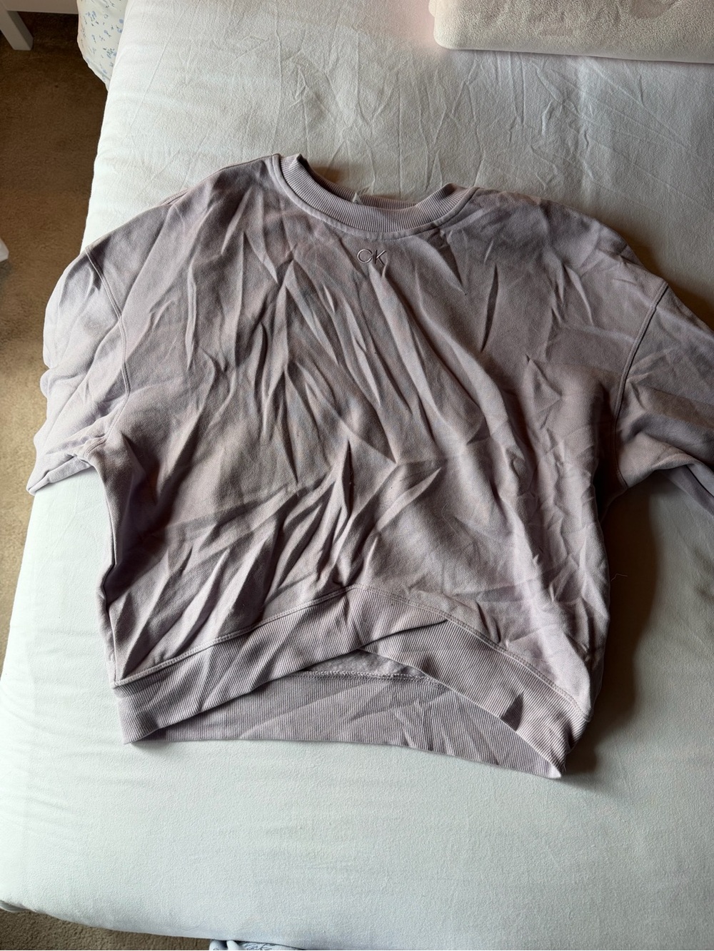 Calvin Klein Performance Lilac Short-Sleeve Pullover Sweatshirt